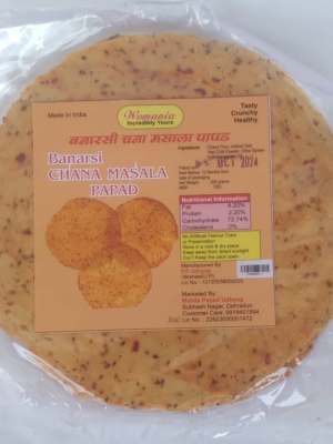 Chana Masala Papad